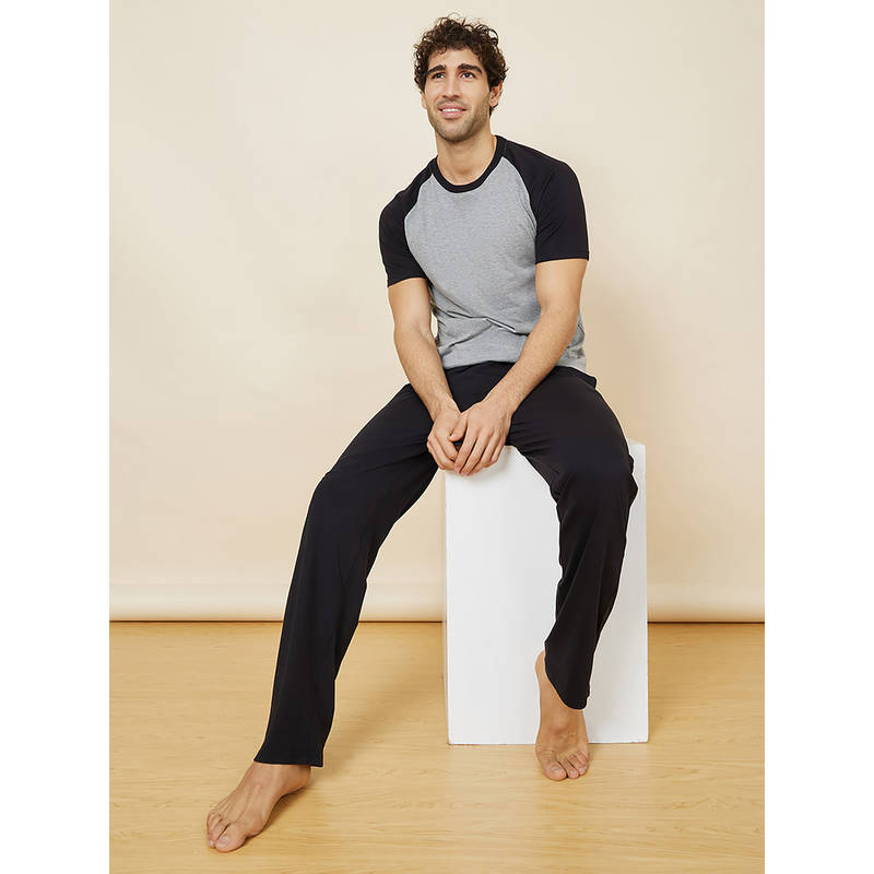 Styli Men's Colorblock T-Shirt and Pyjama (S)