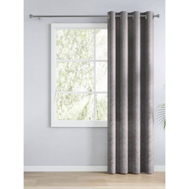 Haus & Kinder Grey Luxe Metallic Stone Door Curtain (7 Feet)