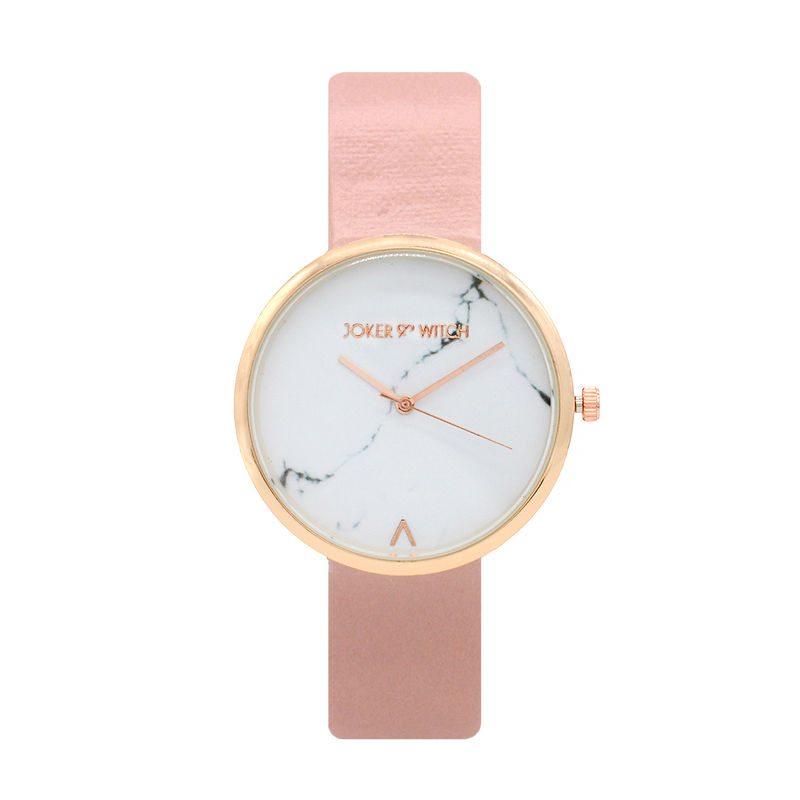 Joker & Witch Hailey Pink Marble Dial Watch