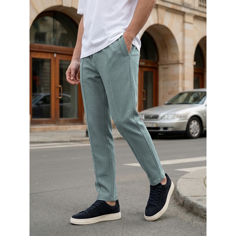 Nobero Men Grey Urban Taper Trackpant (S)