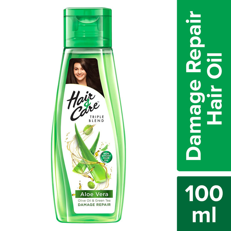 Hair & Care Damage Repair Non-Sticky Hair Oil with Aloe Vera, Olive Oil & Green Tea