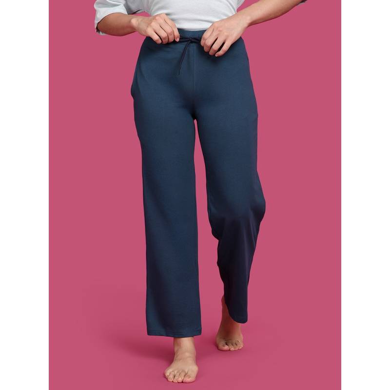 Kryptic Teal Solid Relaxed Fit Lounge Pant (S)