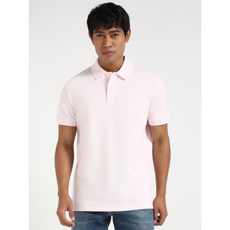 Tommy Hilfiger Mens Pink Color Polo T-Shirt (S)