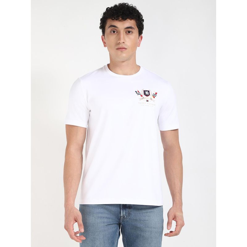 Tommy Hilfiger Mens White Color T-Shirt (XL)