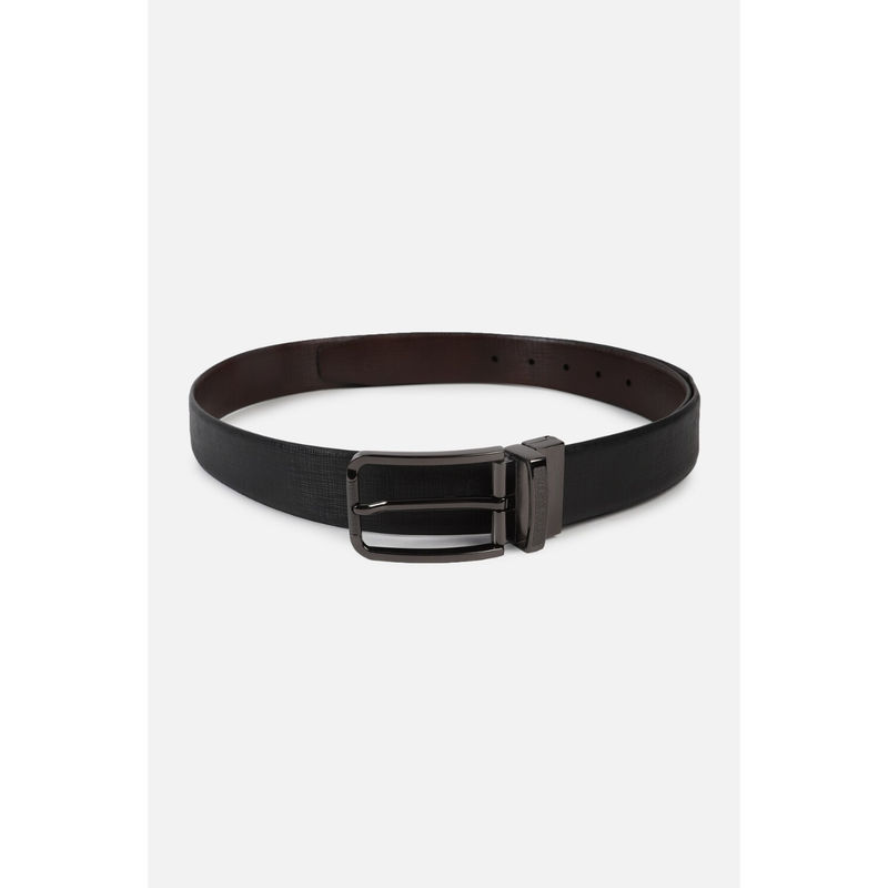 Van Heusen Men Black Textured Casual Belt Buy Van Heusen Men Black