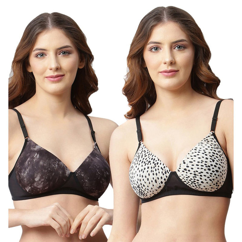 Cukoo Lightly Padded Bra - Multi-Color (Pack of 2) (38B)