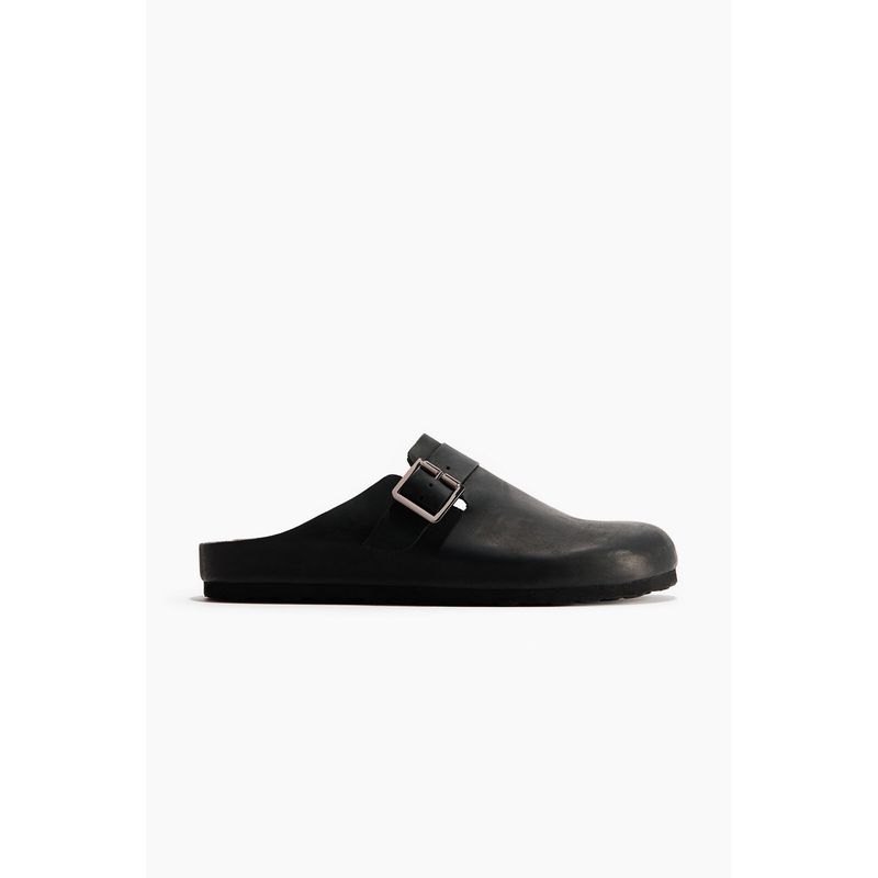 H&M Men Black Leather Mules (UK 9)