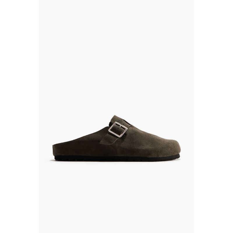 H&M Men Green Leather Mules (UK 8)