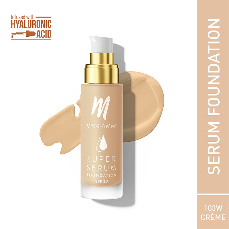 Myglamm Super Serum Foundation - Long-Lasting, Water-Resistant, With Spf 30 - 103W Crme