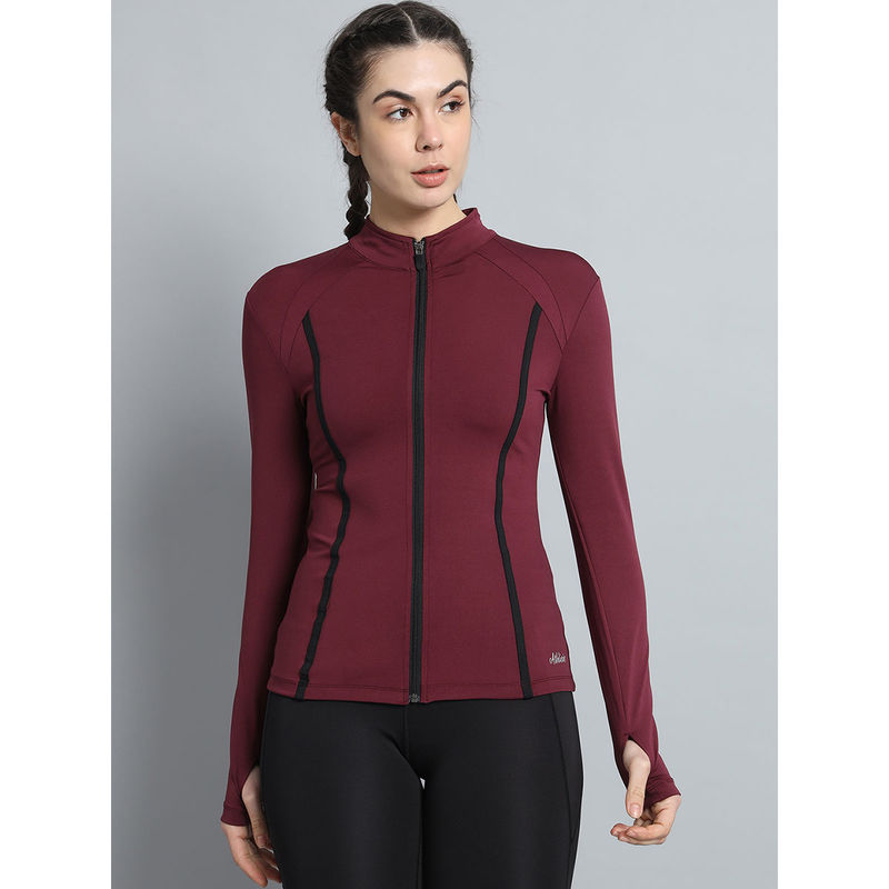 Athlisis Maroon Women Dry-Fit Outdoor Jacket (L)