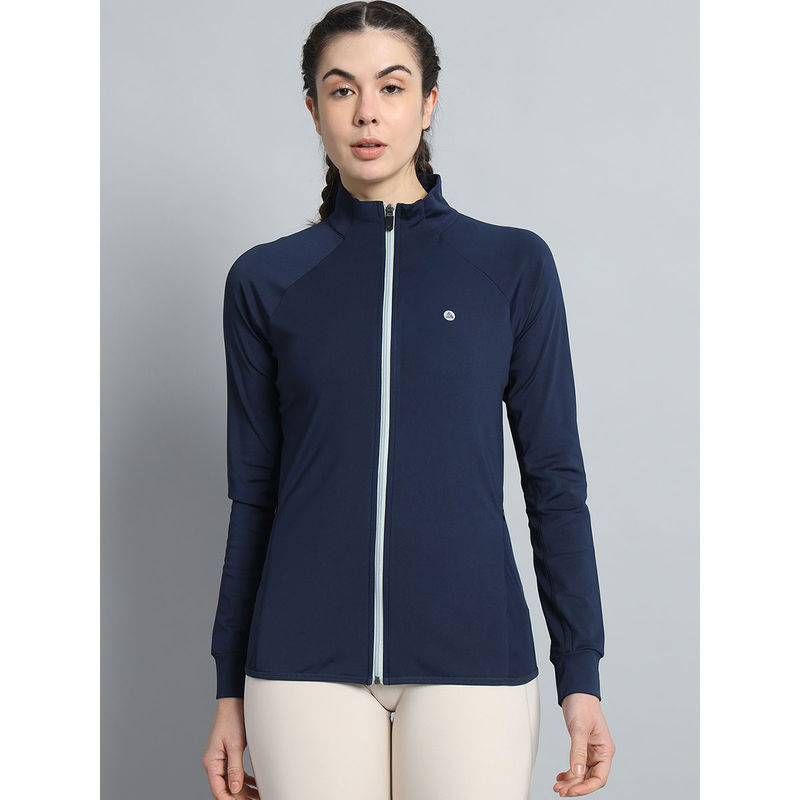 Athlisis Navy Blue Women Dry-Fit Outdoor Jacket (XL)