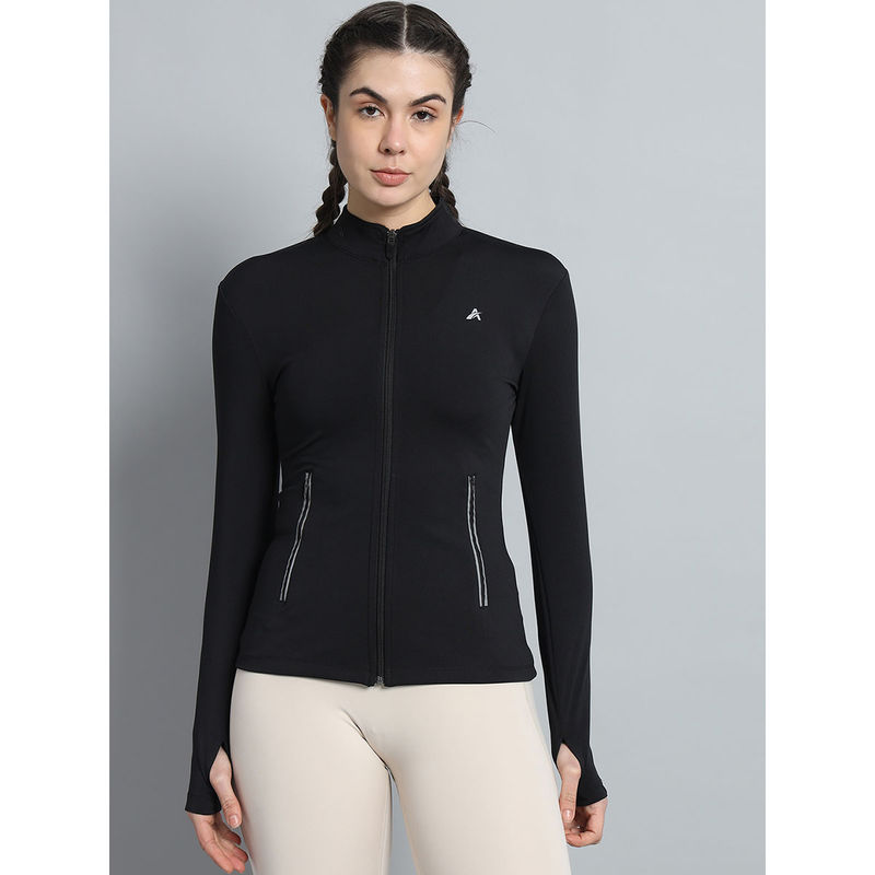Athlisis Black Women Dry-Fit Outdoor Jacket (M)