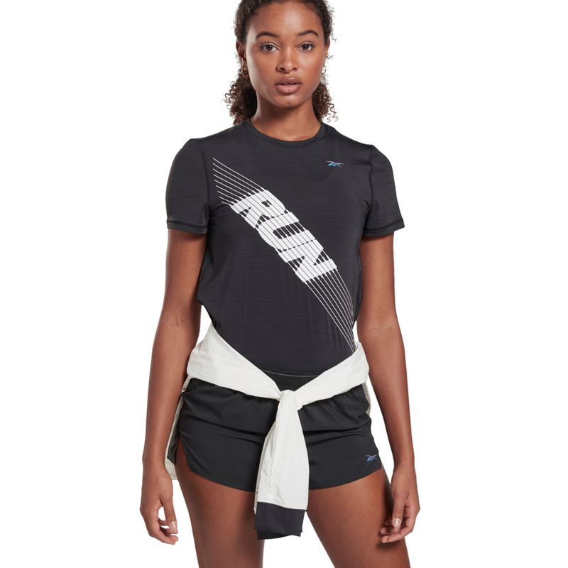 Reebok OSR SS AC TEE Black Running T-Shirt (XS)