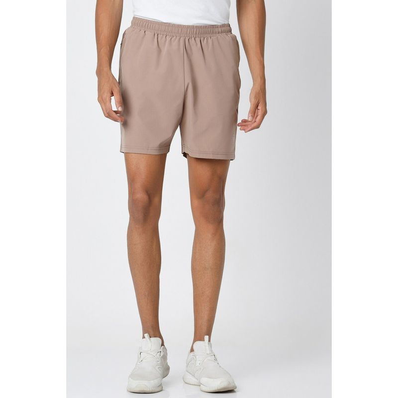 Van Heusen Men Beige Solid Casual Shorts (M)
