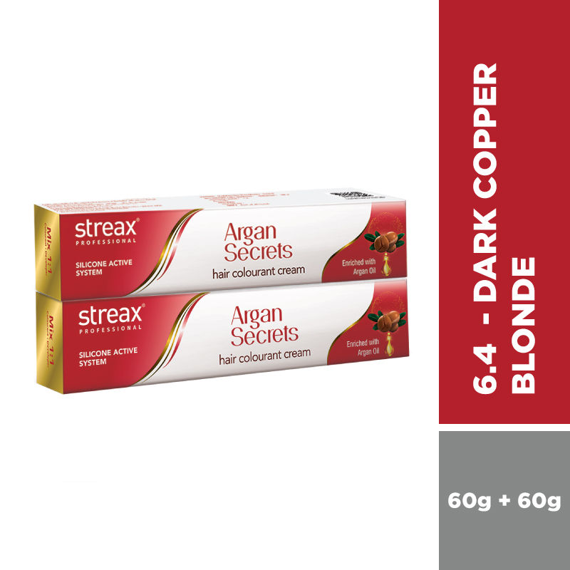Streax Professional Argan Secret Hair Colourant Cream - Intense Copper  Blonde  (Pack Of 2): Buy Streax Professional Argan Secret Hair  Colourant Cream - Intense Copper Blonde  (Pack Of 2) Online