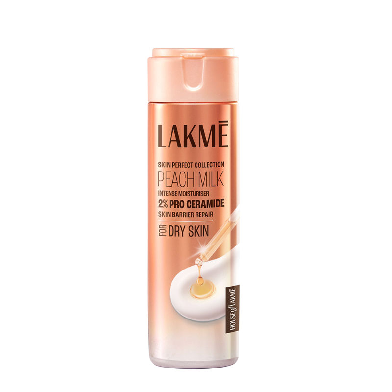 Lakme Peach Milk Intense Moisturiser 2% Pro Ceramides Skin Barrier Repair For Dry Skin