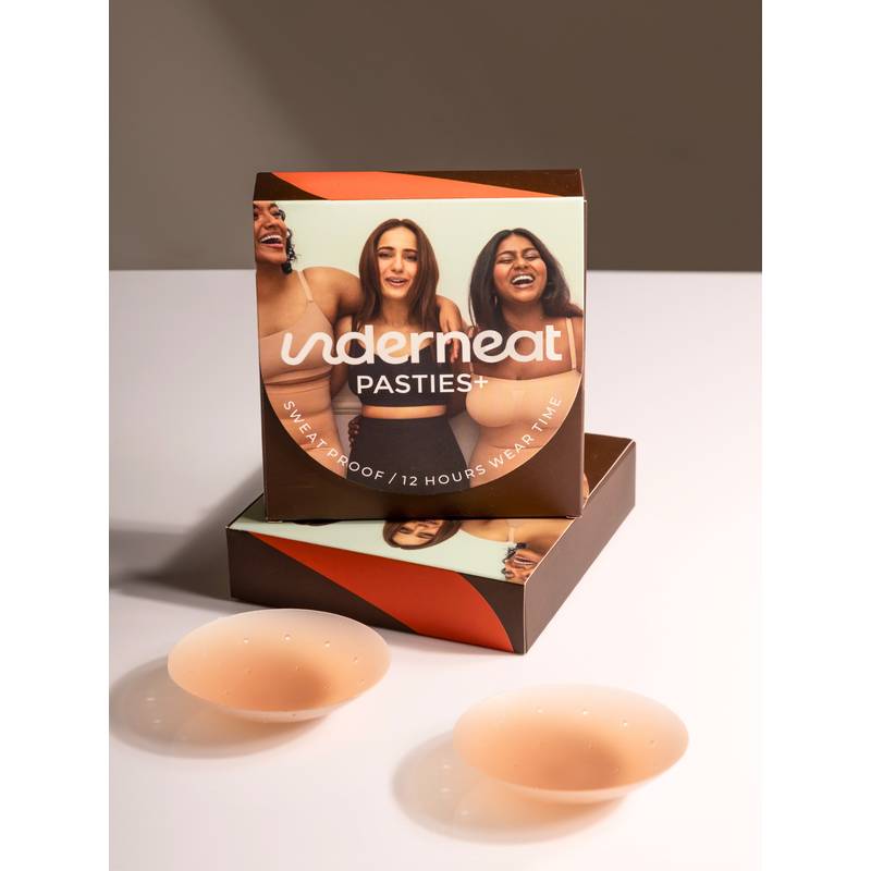 Underneat Women Skin-Friendly Adhesive Nipple Covers (Pack of 2) (M)