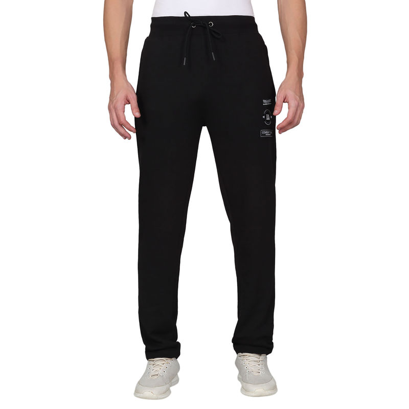 Cantabil Men Printed Black Regular Fit Casual Trackpant (L)