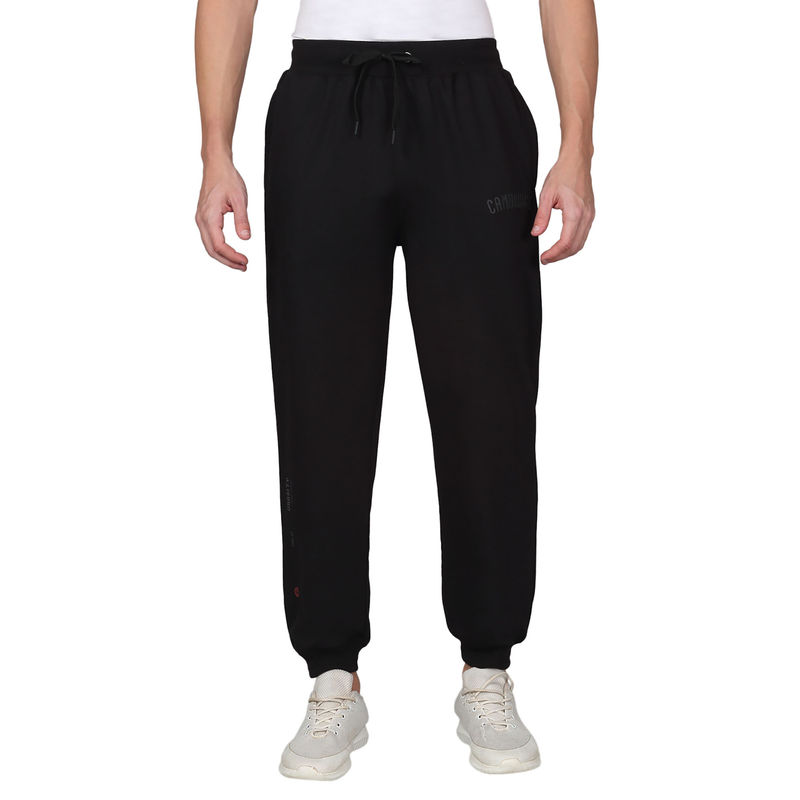 Cantabil Men Printed Black Regular Fit Casual Joggers (M)