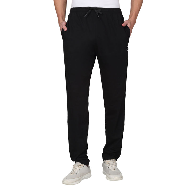 Cantabil Men Solid Black Regular Fit Casual Trackpant (L)