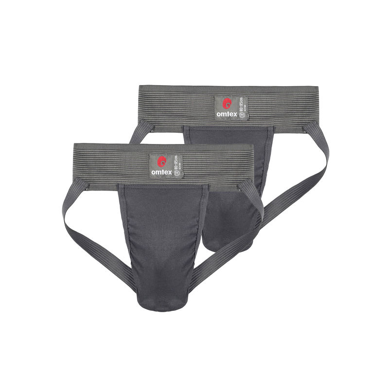 Buy Omtex Mens Athletic Gym Supporters Jockstraps Grey (Pack of 2