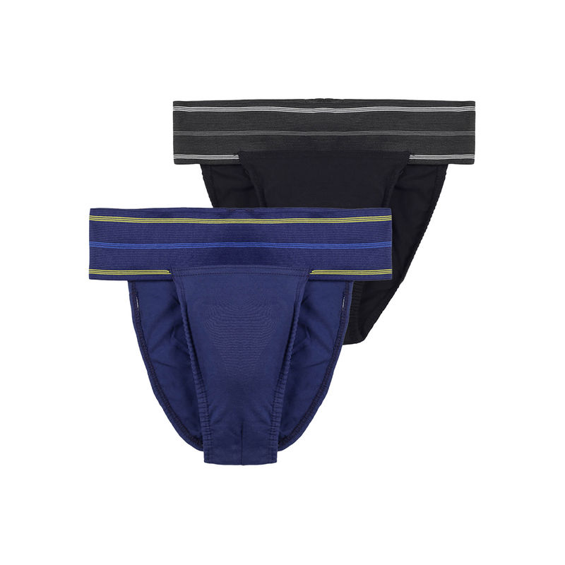 Omtex Mens Athletic Back Covered Jp Supporters Multi-Color (Pack of 2) (M)