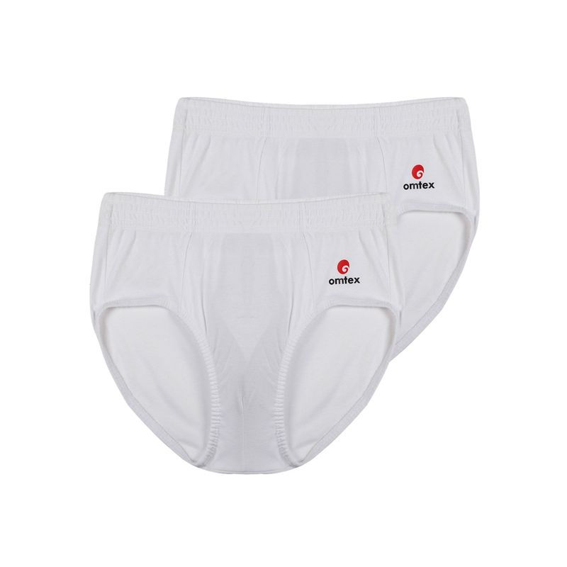 Omtex Mens Sports Cricket Special Briefs White (Pack of 2) (L)
