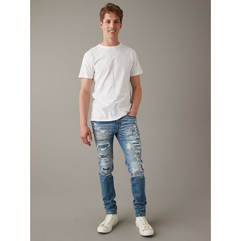 American Eagle Men Blue Airflex Skinny Jean (31)