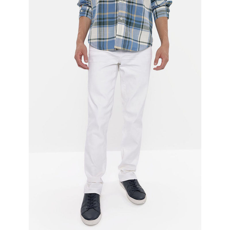 American Eagle Men White Airflex Original Bootcut Jean (34)