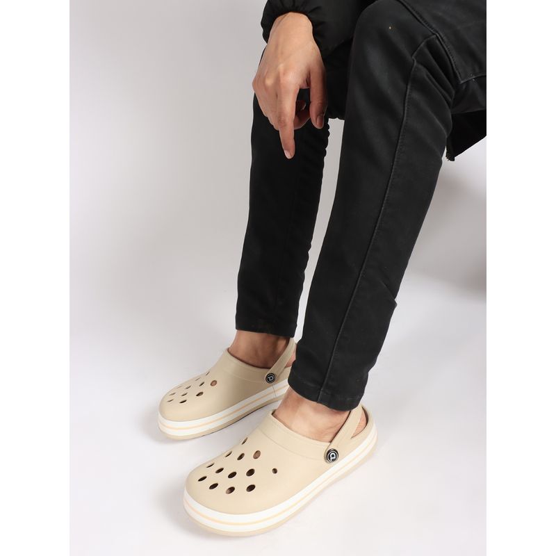 Carlton London Women Beige Round Toe Clogs (EURO 40)