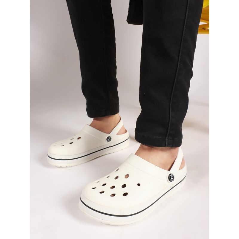 Carlton London Women Off White Round Toe Clogs (EURO 42)