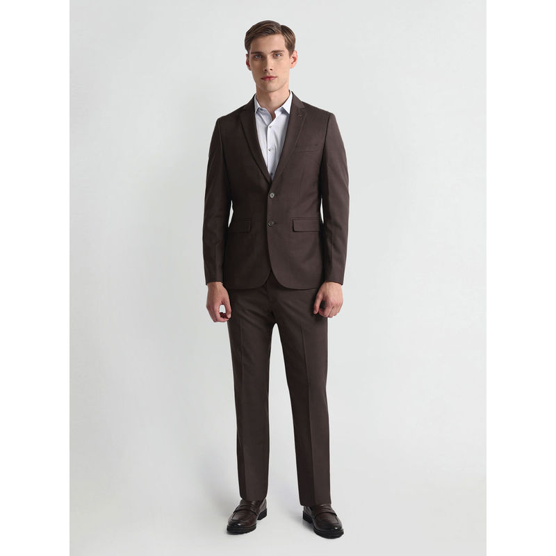 Arrow Tonal Check Brown Two Piece Suit (Set of 2) (42)