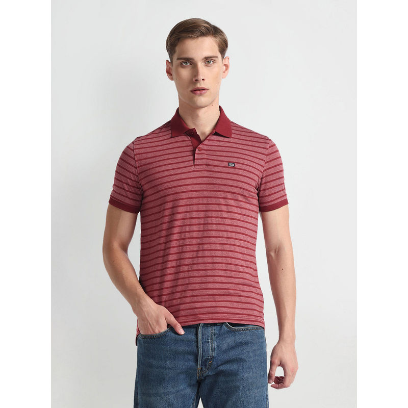 Arrow Sports Horizontal Stripe Logo Polo T-Shirt (M)