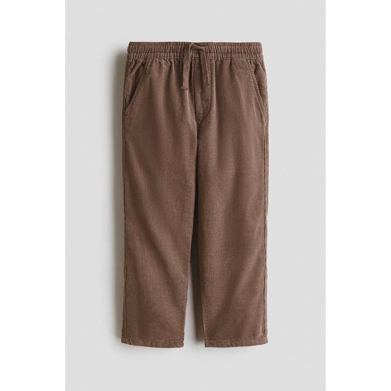 H&M Boys Brown Lined Corduroy Trousers (2-3 Years)