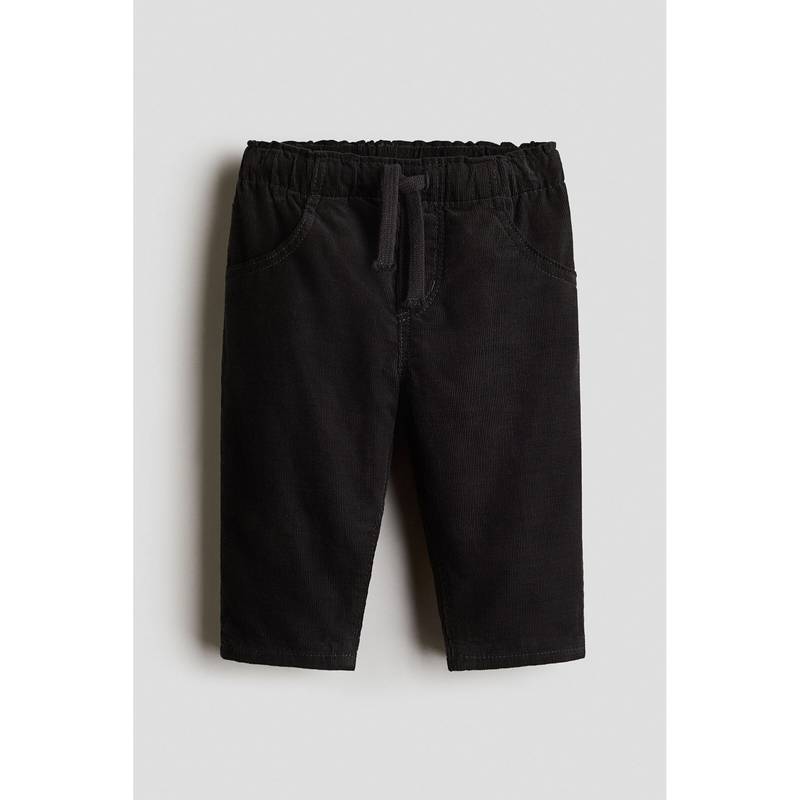 H&M Boys Charcoal Cotton Corduroy Jeans (4-6 Months)