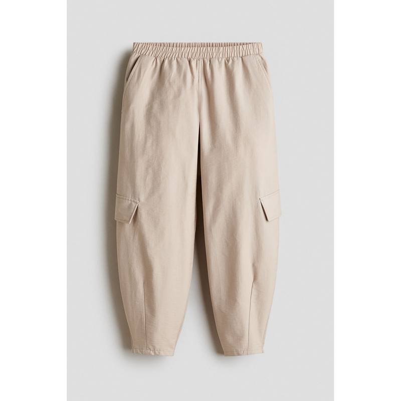 H&M Girls Beige Cargo-Style Joggers (8-9 Years)