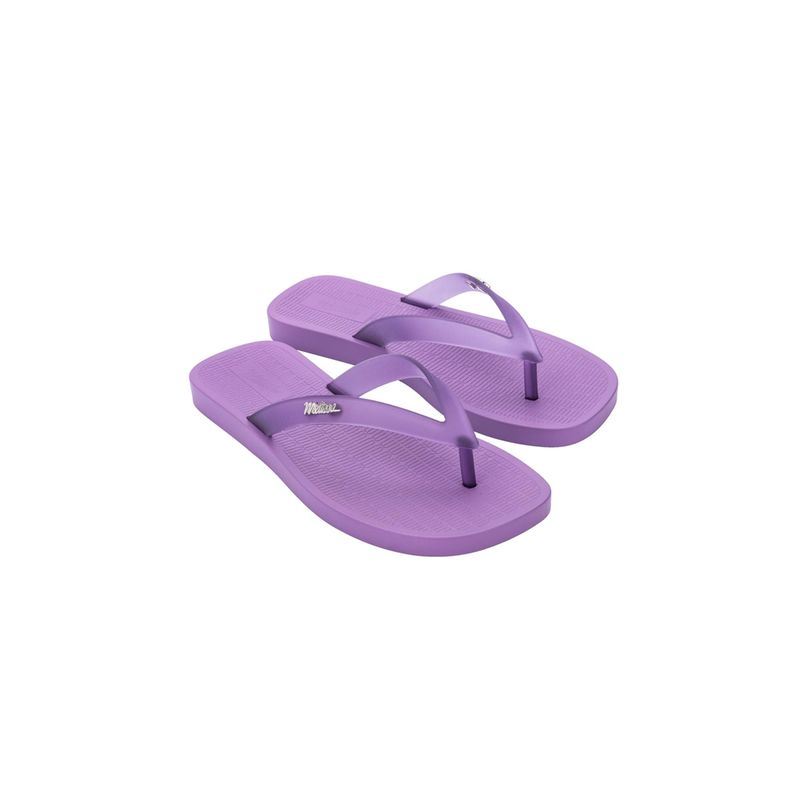 Melissa Sun Long Beach Ad Solid Plain Purple Flipflops UK 6