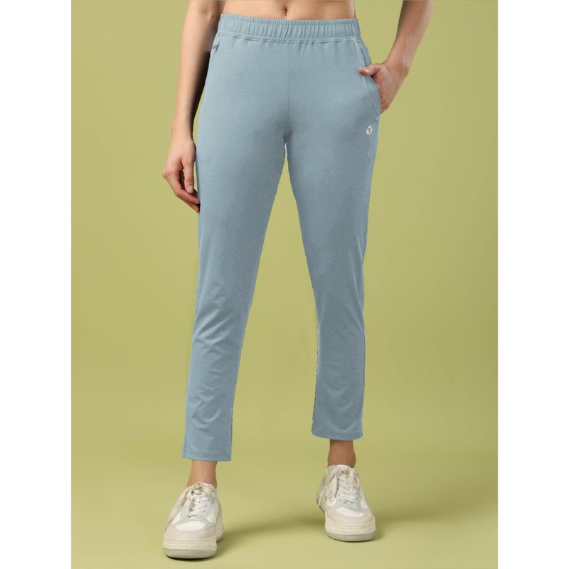 Technosport Blue Solid Straight Fit Trackpant (M)