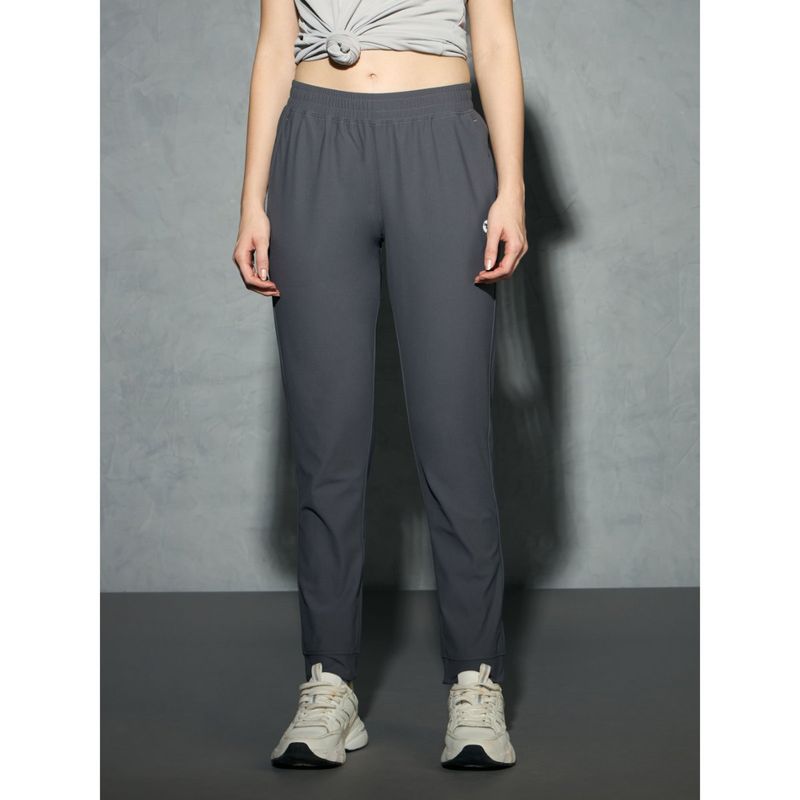 Technosport Grey Solid Relaxed Fit Joggers (L)