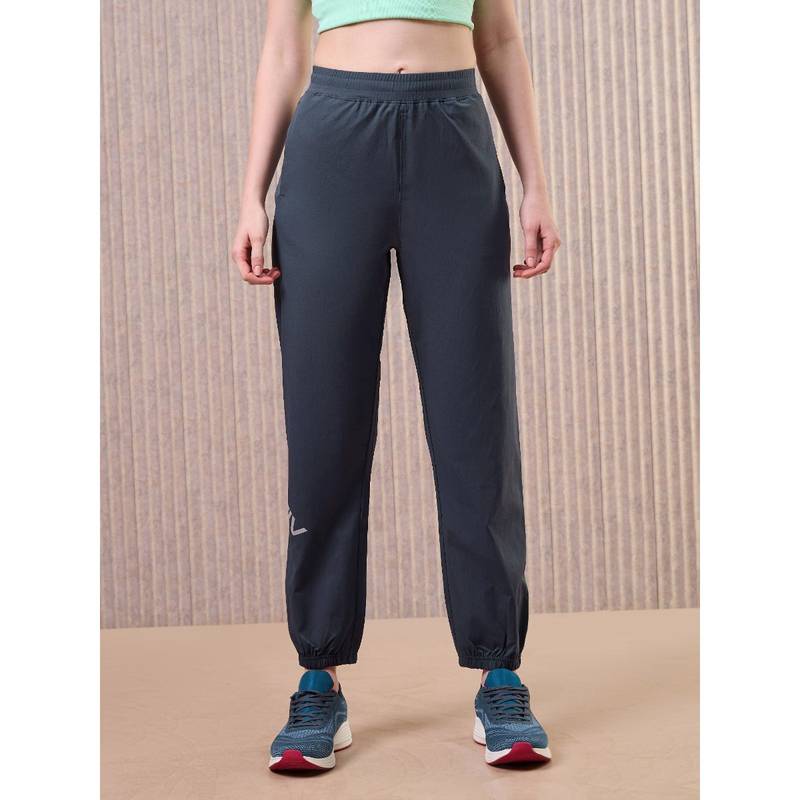 Technosport Grey Solid Slim Fit Joggers (L)