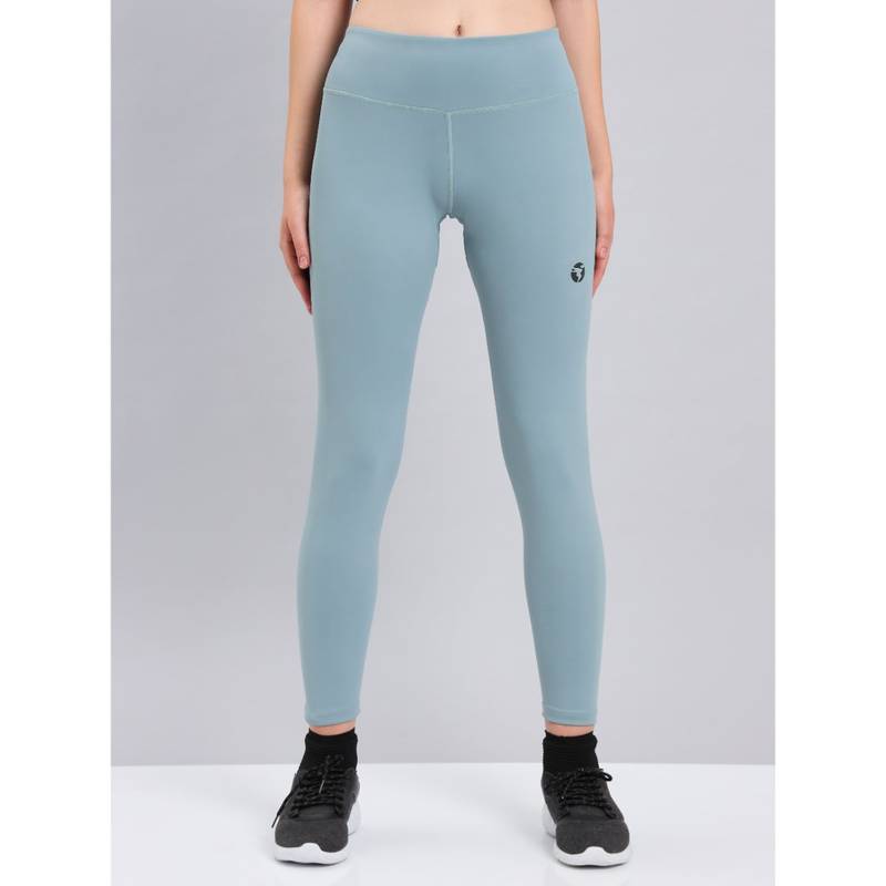 Technosport Green Solid Skinny Fit Tights (2XL)