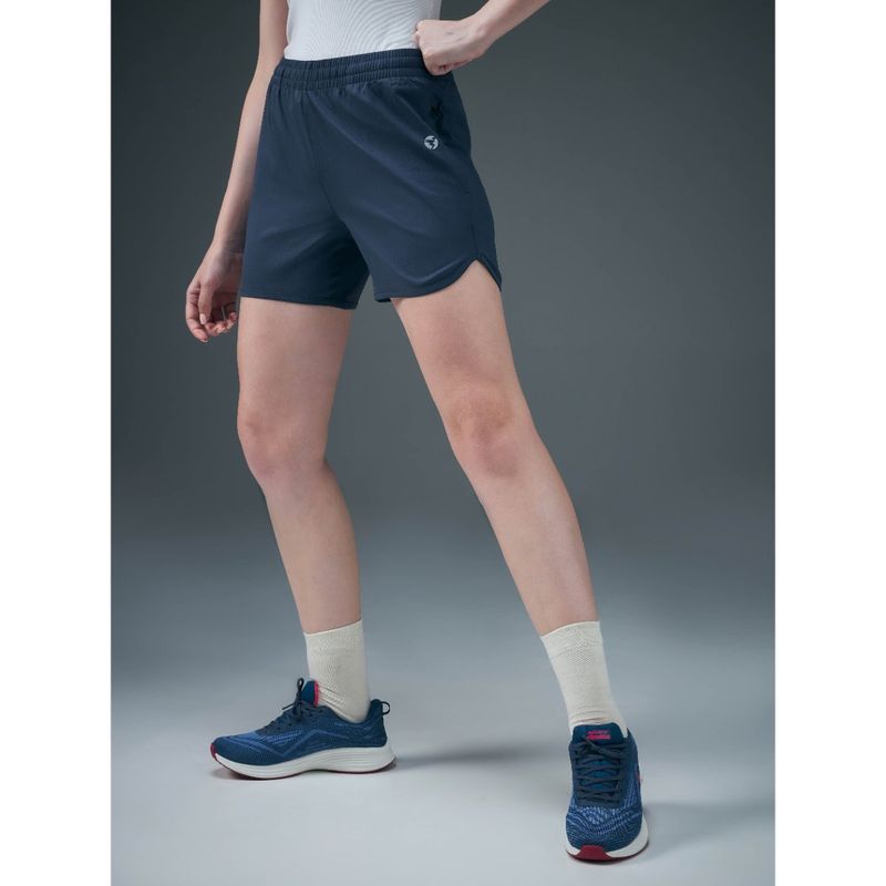 Technosport Grey Solid Regular Fit Shorts (M)