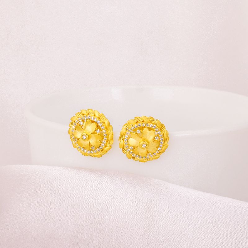 GIVA Sterling Silver Golden Primrose Earrings for Womens and Girls Buy