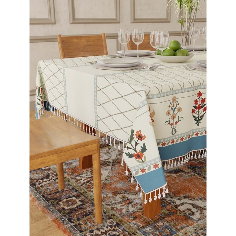 Urban Space White Sicilia Table Cover (6 Seater) (6 Seater)