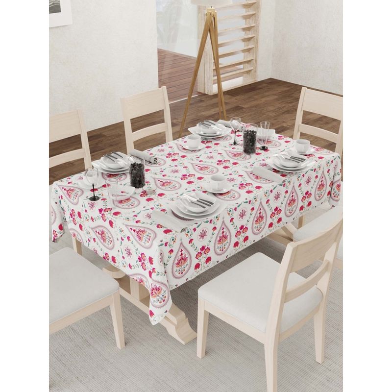 Urban Space Water & Stain Resistant Table Cover Anti-Skid Red (6 Seater) (6 Seater)
