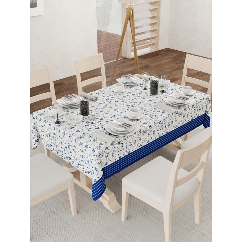 Urban Space Water & Stain Resistant Table Cover Anti-Skid Blue (4 Seater) (4 Seater)