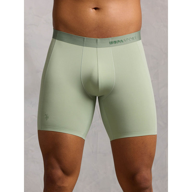 U.S. POLO ASSN. Green Micro Fibre Seamless Long Trunk (S)