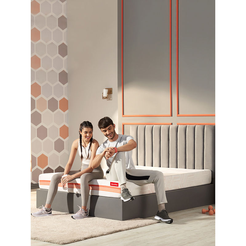 duroflex Quboid 3 Zone NRG Layer, King Size 8 Inch Qube Cell Mattress