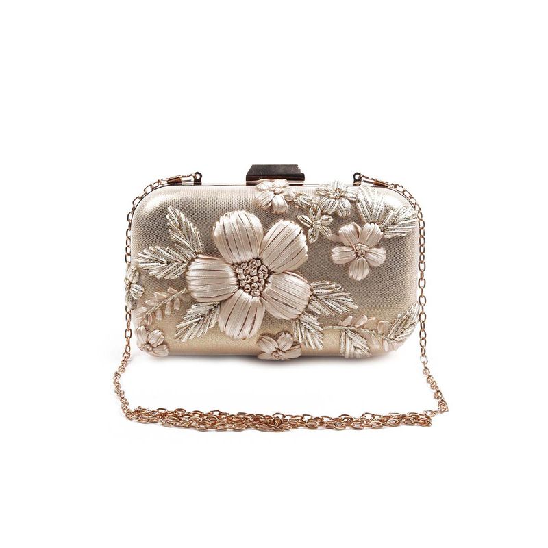 Clutch Bags for Women - Golden Clutch Bag for girls and women Purse,designs  may very, 1 pc