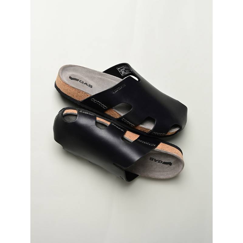 GAS Men Sballo Black Sandals (EURO 44)